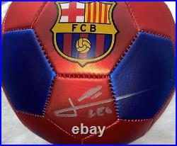Lionel Messi Signed FC Barcelona Soccer Ball COA GV 928530