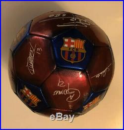 Lionel Messi Signed Fc Barcelona Soccer Ball Coa