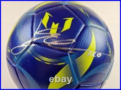Lionel Messi Soccer Ball Hand Signed+Acrylic cube+COA+Free shipping