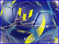Lionel Messi Soccer Ball Hand Signed+Acrylic cube+COA+Free shipping