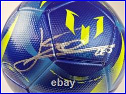 Lionel Messi Soccer Ball Hand Signed+Acrylic cube+COA+Free shipping