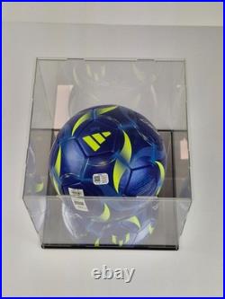 Lionel Messi Soccer Ball Hand Signed+Acrylic cube+COA+Free shipping