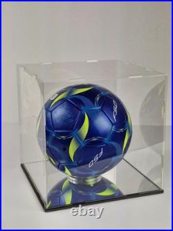 Lionel Messi Soccer Ball Hand Signed+Acrylic cube+COA+Free shipping