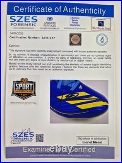 Lionel Messi Soccer Ball+shoe+Hand Signed by Messi+COA+Free shipping=02 pieces