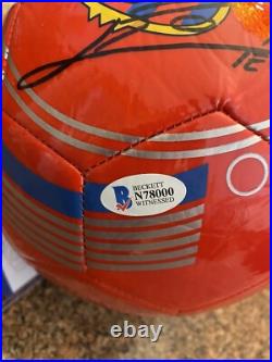 Lionel Messi signed soccer ball Beckett