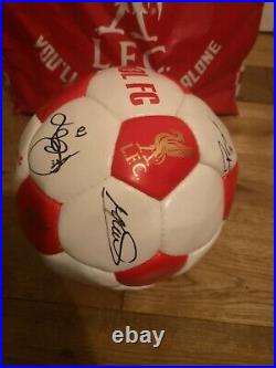 Liverpool FC Autographed Football Signed 2014 Bag Authenticity Certificate Mint