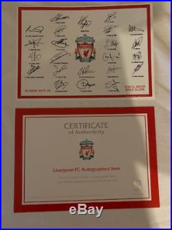 Liverpool Football Club 2019/20 Hand Signed Ball Soccer Ball COA