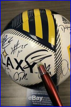 Los Angeles Galaxy Team Autographed MLS Soccer Ball COA