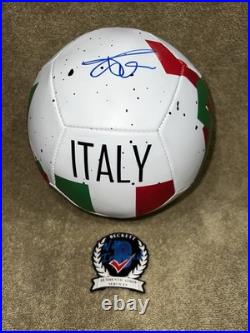 Luca Toni Signed Official Italy Soccer Ball World Cup Legend Beckett