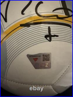 Luis Figo Signed Real Madrid Bernabeu Soccer Ball Fanatics Authentic