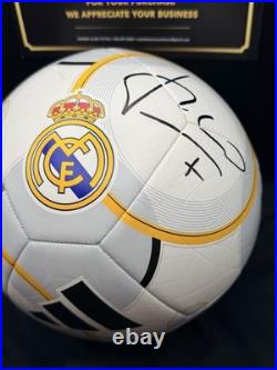 Luis Figo Signed Real Madrid Soccer Ball Fanatics COA Authentic Original