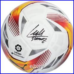 Luis Suarez Atletico de Madrid Autographed Puma La Liga Logo Soccer Ball