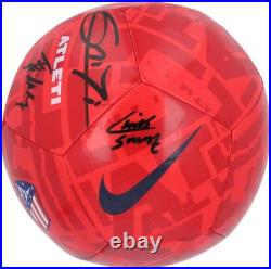 Luis Suarez, Joao Felix and Antoine Griezmann Atletico Madrid Signed Soccer Ball Luis Suarez, Joao Felix and Antoine Griezmann Atletico Madrid Signed Soccer Ball