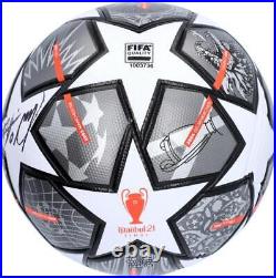 Lukas Podolski Arsenal FC Autographed UEFA Champions League Soccer Ball Icons