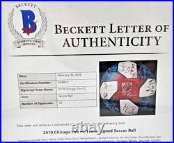 MATCH USED Multi-Signed CHICAGO FIRE FC Official MLS Adidas Soccer Ball Fanatics