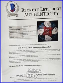 MATCH USED Multi-Signed CHICAGO FIRE FC Official MLS Adidas Soccer Ball Fanatics