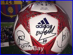 MESSI. ADIDAS MATCH BALL OFFICIAL FINAL WEMBLEY 2011. Signed by FC Barcelona team