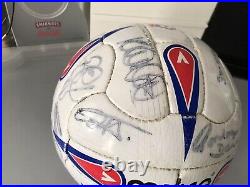 MITRE ISO LEAGUE BALL Football League Official Ball 2000s AUTO SIGNED BY TEAM