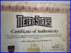 MLS Soccer Ball Signed Revolution, Metro Stars Twellman, Joesph, Reis, Auto, COA