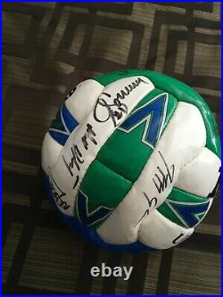 MLS match ball Mitre Columbus Crew team autographed 1998