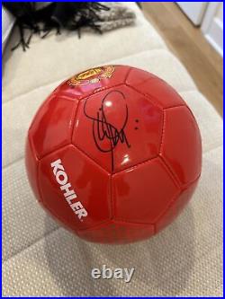 Manchester United Autographed Ball Signed By Bryan Robson And Denis Irwin