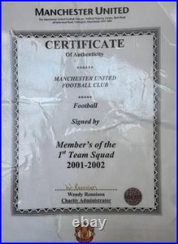 Manchester United FC 2001/2002 Squad Signed Football Ball COA