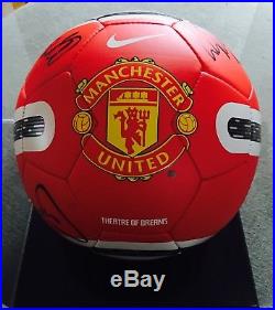 Manchester United Nike Signed Ball Wayne Rooney Ryan Giggs Rio Ferdinand auto