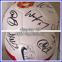 Manchester United Team Signed Ball Wayne Rooney Signed + More Coa See Prooof A