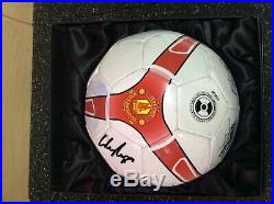 Manchester United autographed ball with coa amd box