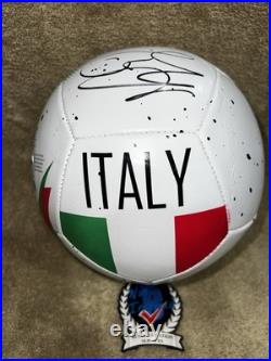 Marco Materazzi Signed Official Italy Soccer Ball World Cup Legend Beckett #3