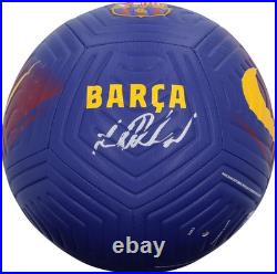 Marcus Rashford FC Barcelona Autographed Blue and Red Team Soccer Ball
