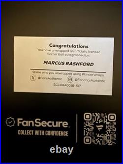 Marcus Rashford Signed FIFA 2026 Trionda Soccer Ball Fanatics COA Authentic Marcus Rashford Signed FIFA 2026 Trionda Soccer Ball Fanatics COA Authentic