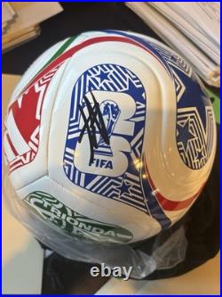 Mario Balotelli Autographed Soccer Ball with Beckett COA