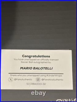 Mario Balotelli Autographed Soccer Ball with Beckett COA