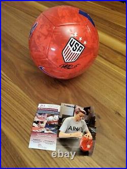 Megan Rapinoe USA Women's Soccer Signed Nike Red Soccer Ball JSA