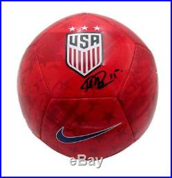 Megan Rapinoe USA Women's Soccer Team Signed Nike Red Soccer Ball JSA 145824