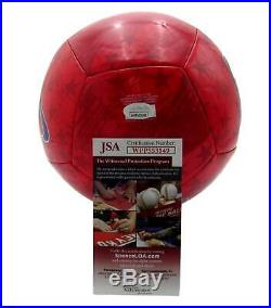 Megan Rapinoe USA Women's Soccer Team Signed Nike Red Soccer Ball JSA 145824