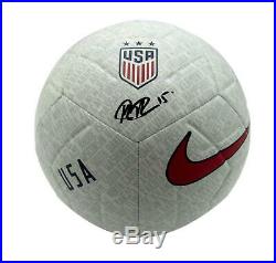 Megan Rapinoe USA Women's Soccer Team Signed Nike White Soccer Ball JSA 145825