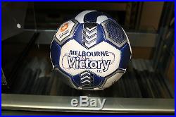 Melb Victory Harry Kewell Hand Signed Soccer Ball + Photo Proof & C. O. A
