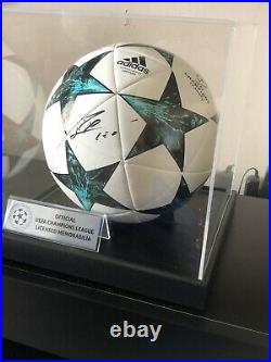 Messi Champions League Licensed Signed Ball In Acrylic Case (C. O. A) ICONS