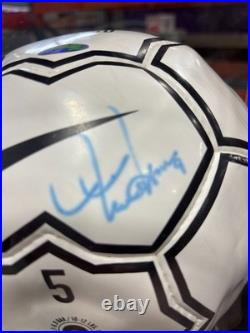 Mia Hamm Signed Nike Soccer Ball with Steiner COA & Display Case Autographed