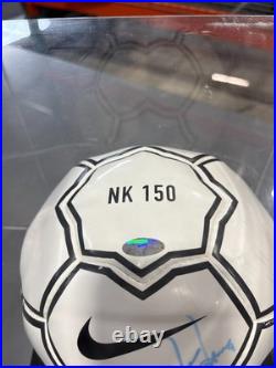 Mia Hamm Signed Nike Soccer Ball with Steiner COA & Display Case Autographed