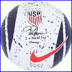 Mia Hamm USWNT Autographed Paint Splatter Nike Soccer Ball with 2x