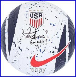 Mia Hamm USWNT Signed Paint Splatter Nike Soccer Ball withGot Milk Insc LE of 9