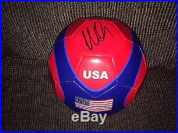 Michael Bradley Signed Autographed Team USA Red Logo Soccer Ball Coa