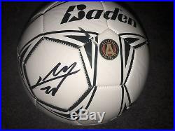 Miguel Almiron Hand Signed Autographed Atlanta Fc Logo Soccer Ball Coa Mls