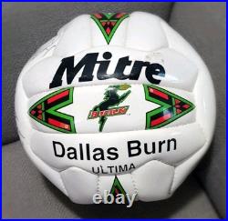 Mitre Dallas Burn Ultima Official Size & Weight Soccer Ball Signed Jorge Flores