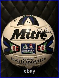 Mitre Ultima Nationwide Football League Size 5 Ball Vintage Signed By Norwich