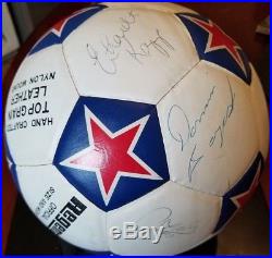 NASL Cosmos 1981 autographed soccer ball, 15 signatures