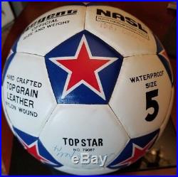 NASL Cosmos 1981 autographed soccer ball, 15 signatures